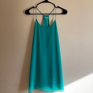 Bright turquoise A line dress